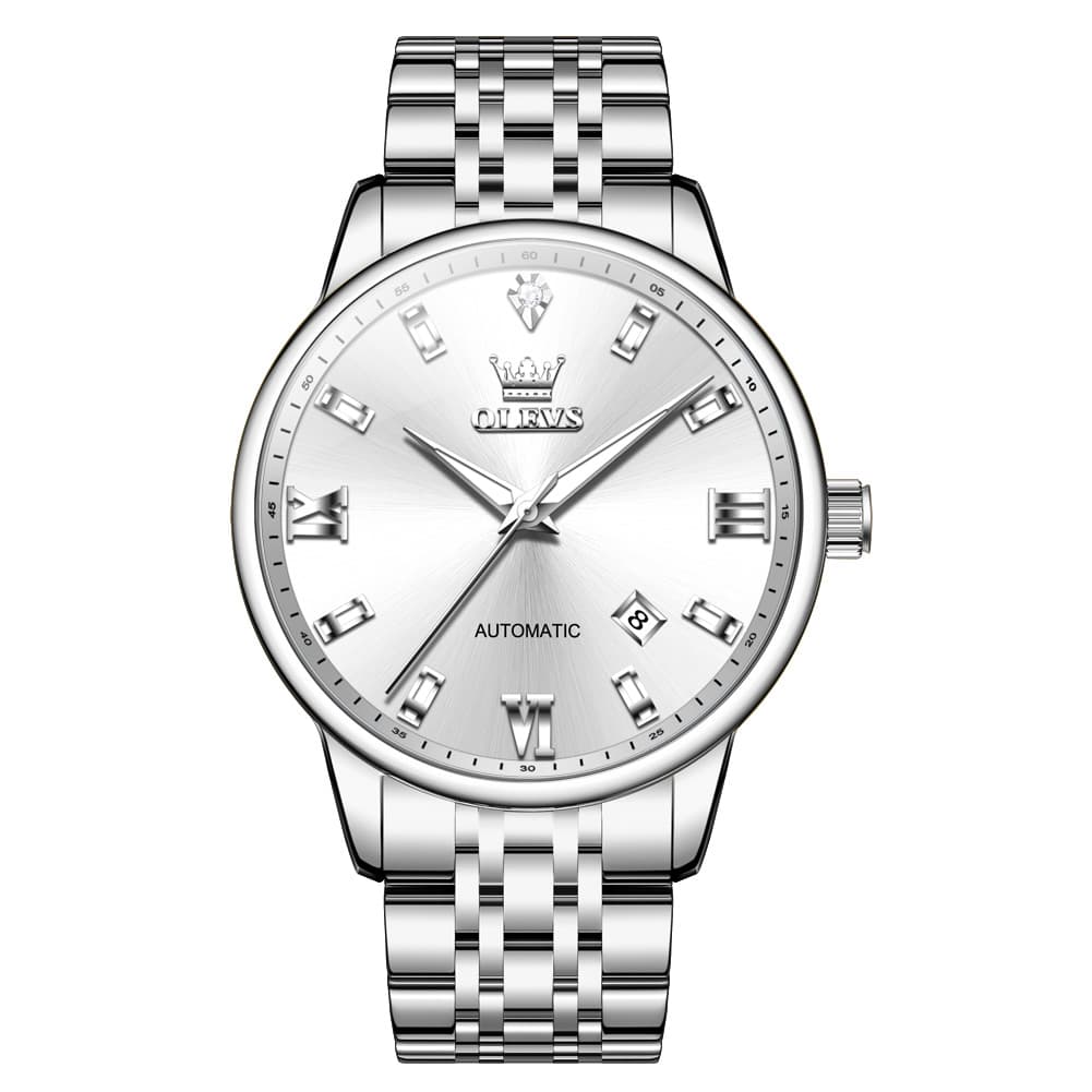 OLEVS 6723 Diamond Roman Numeral Automatic Mechanical Watch For Men