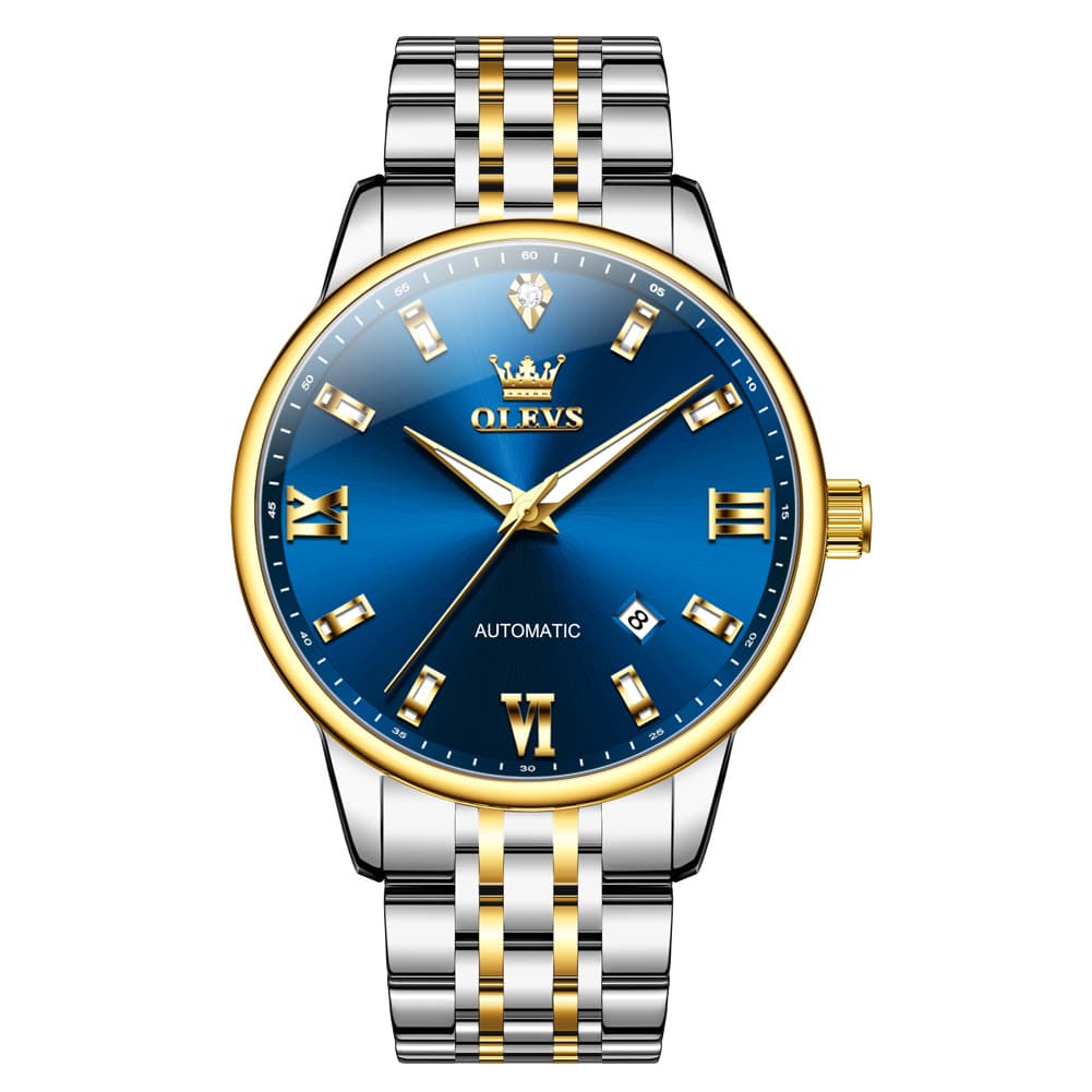 OLEVS 6723 Diamond Roman Numeral Automatic Mechanical Watch For Men