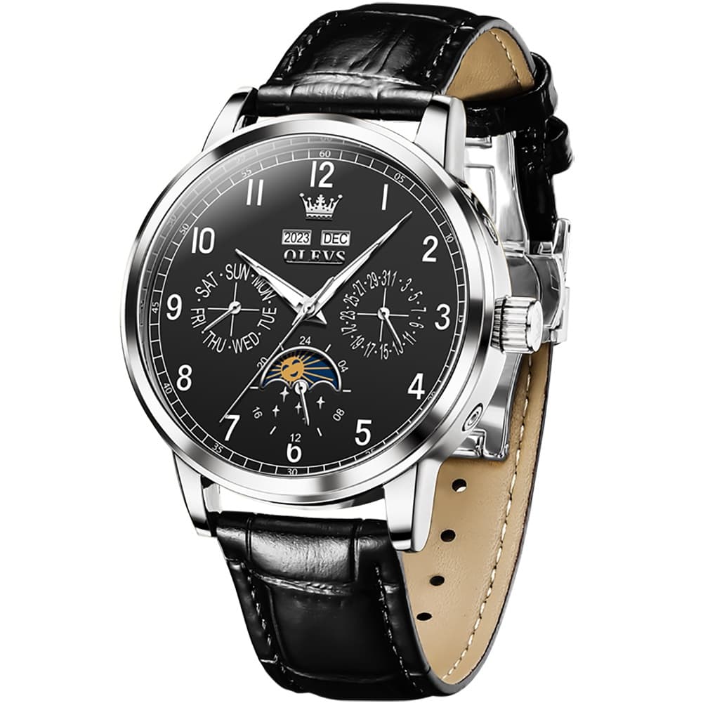 OLEVS 6698 Multifunction Moon Phase Mechanical Watch for Men