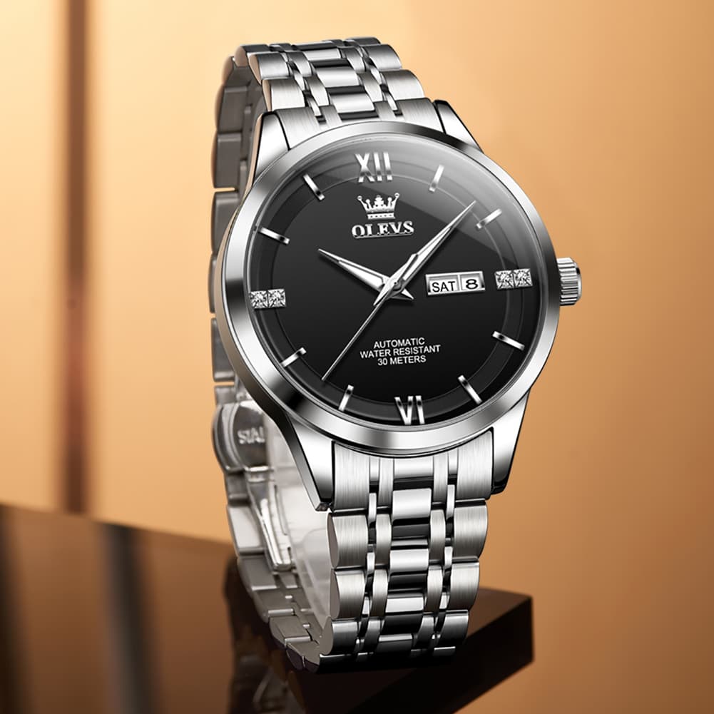 OLEVS 7061 Classic Dual Calendar Automatic Watch For Men