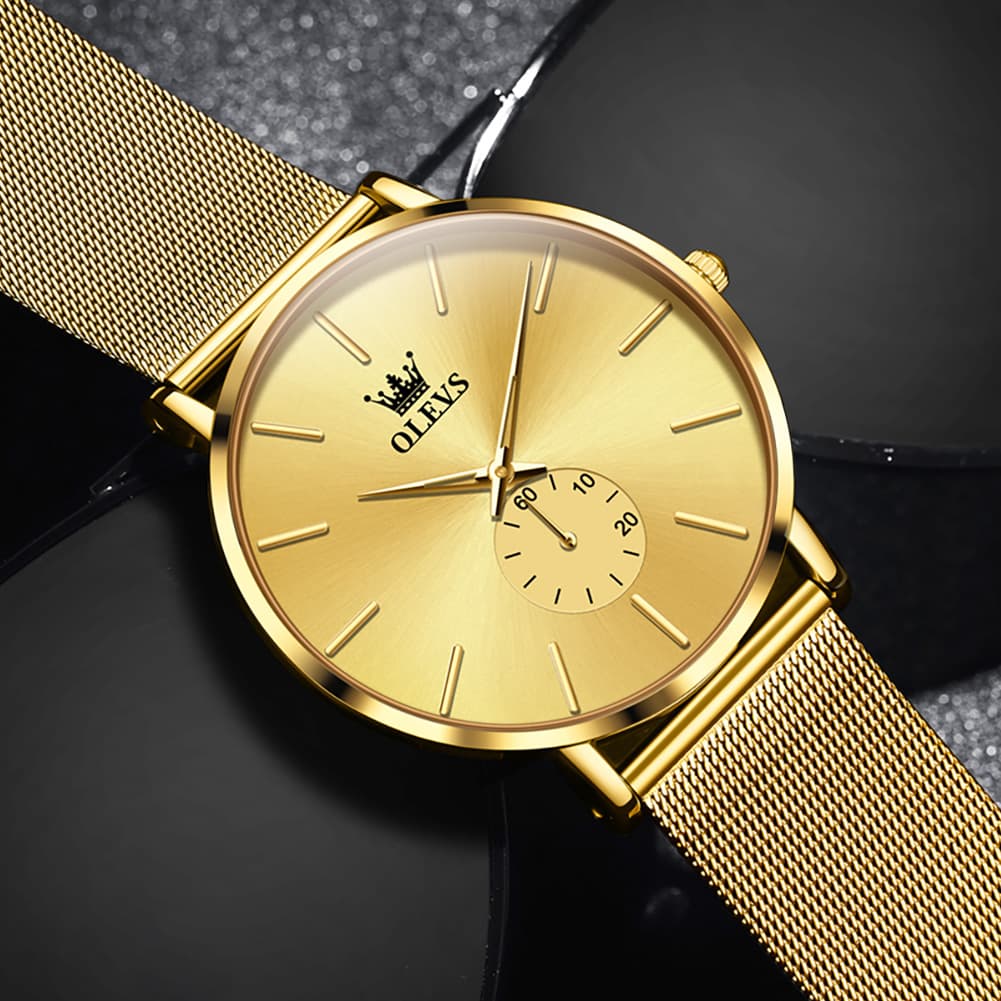 OLEVS 9954 Ultra Thin Milanese Mesh Quartz Watch for Men