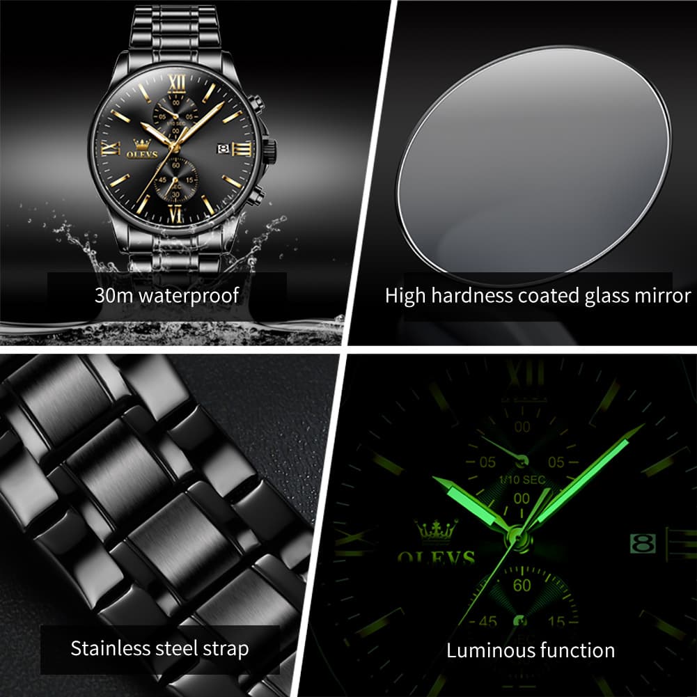 OLEVS 2886 Classic Chronograph Quartz Watch for Men