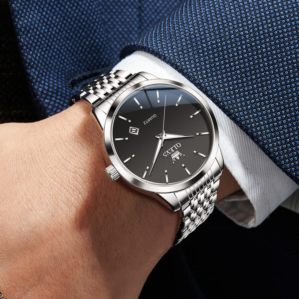 OLEVS 2907 Minimalist Ultra Thin Quartz Watch for Men