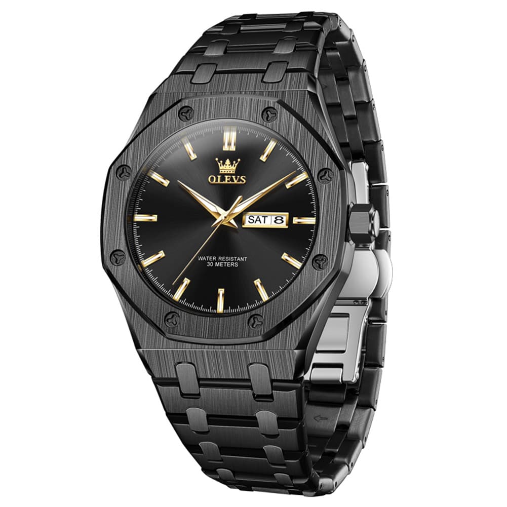 OLEVS 3726 Octagonal Luminous Quartz Watch for Men
