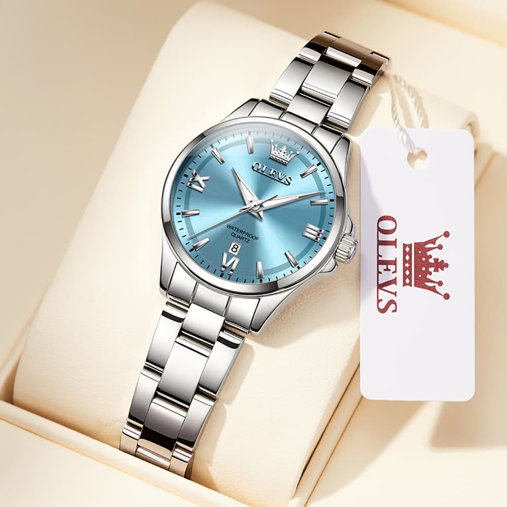 OLEVS 3668 Quartz Pastel Stainless Steel Watch For Women