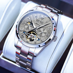 OLEVS 7028 Open Heart Moon Phase Automatic Watch for Men