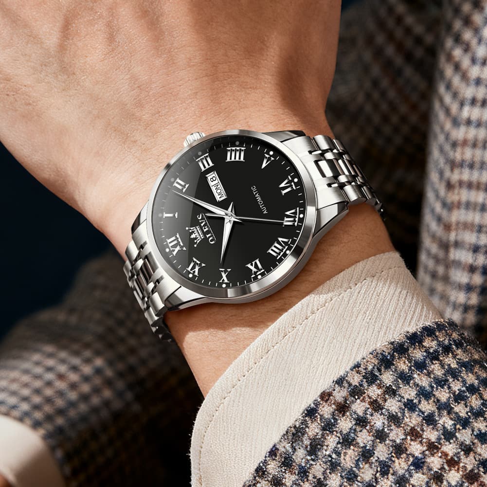 OLEVS 7060 Classic Roman Numeral Automatic Watch For Men