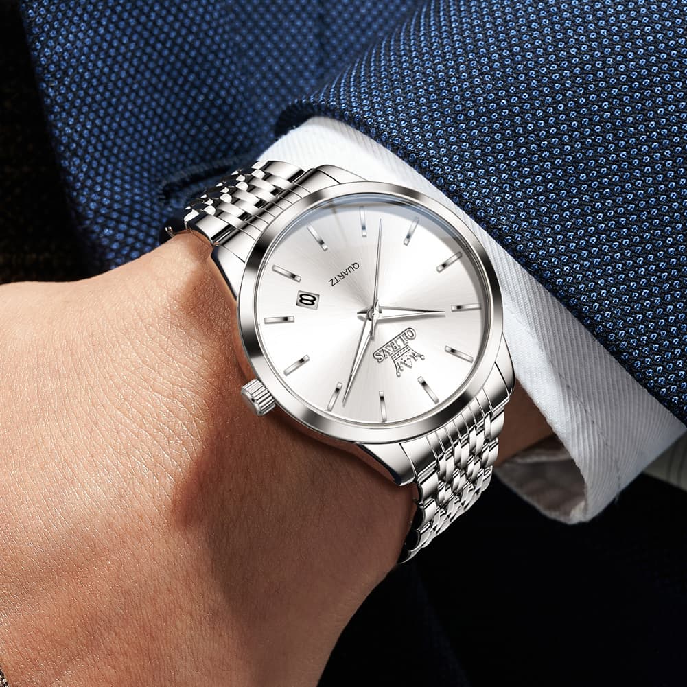 OLEVS 2907 Minimalist Ultra Thin Quartz Watch for Men
