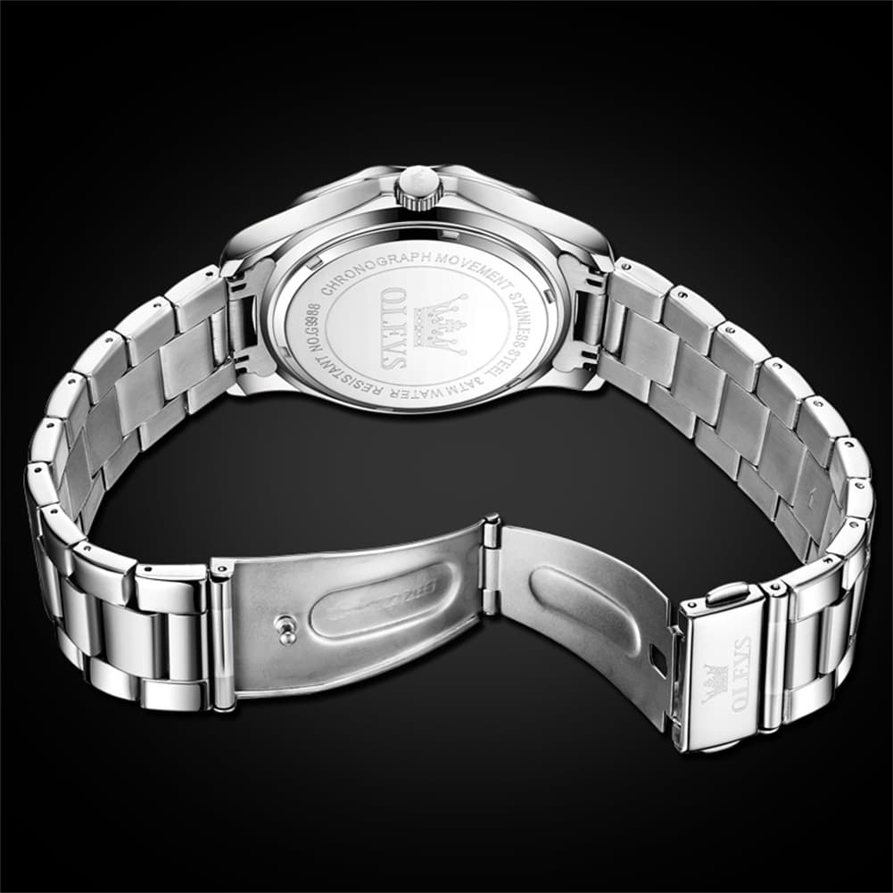 OLEVS 9988 Luxury Green Dial Quartz Dress Watch for Men