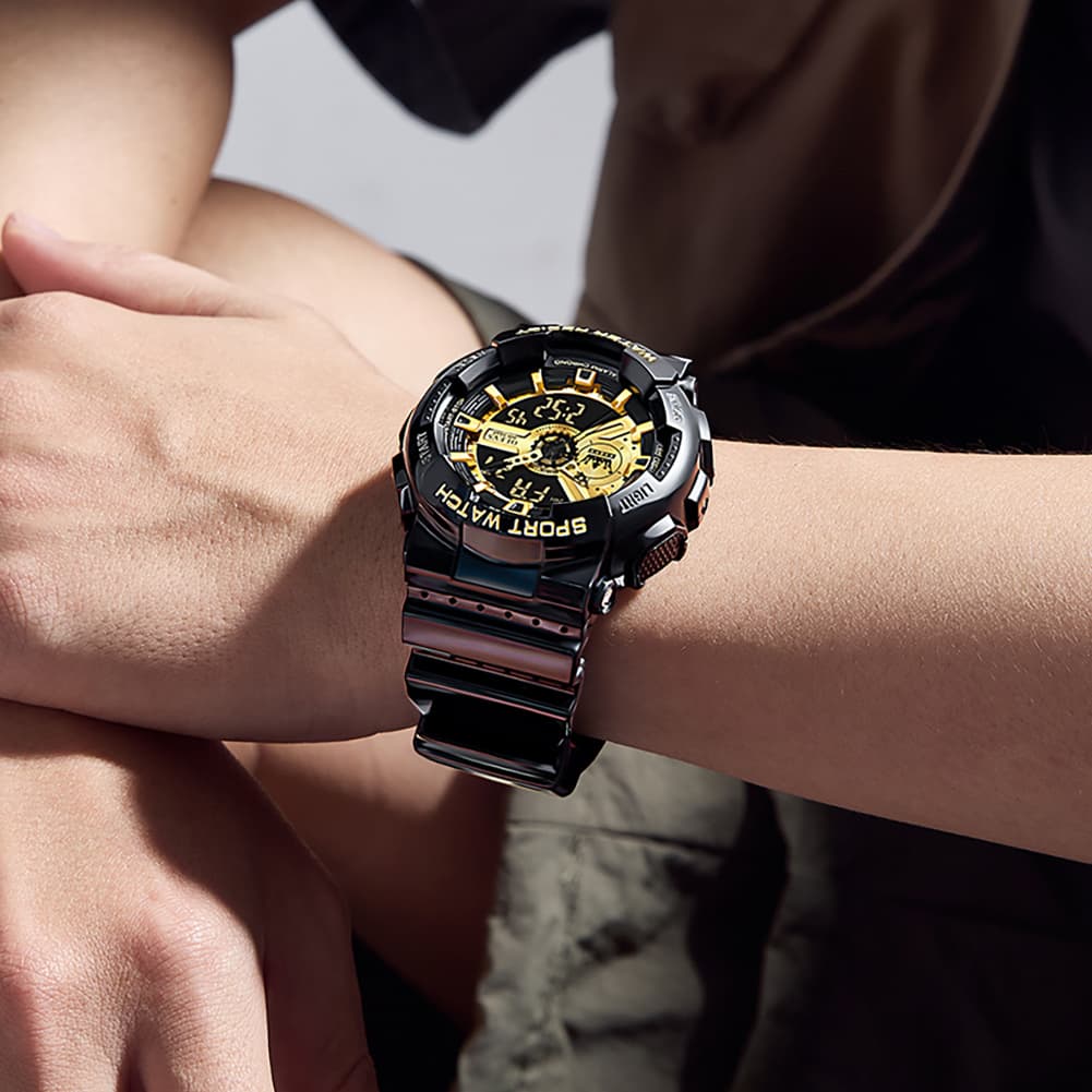 OLEVS 1102 Rugged Dual Display Digital Sport Watch for Men