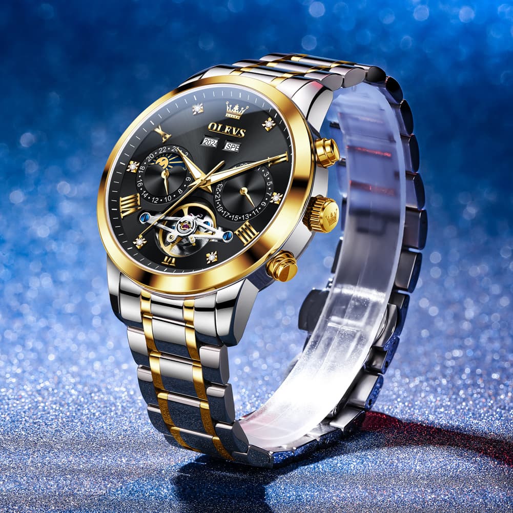 OLEVS 7029 Open Heart Automatic Mechanical Watch For Men