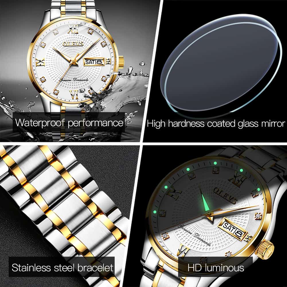 OLEVS 6603 Classic Automatic Mechanical Diamond Watch for Men