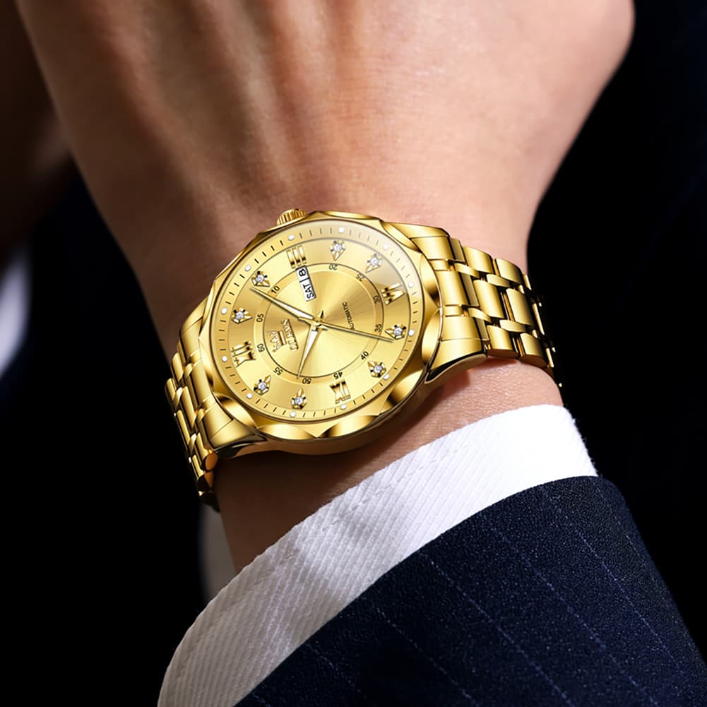 OLEVS 6727 Automatic Mechanical Diamond Watch For Men