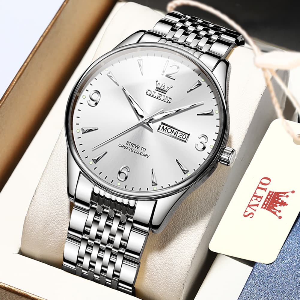 OLEVS 2928 Classic Day Date Mechanical Watch for Men