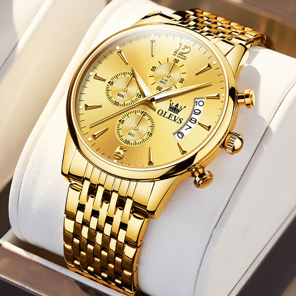 OLEVS 2867 Ultra Slim Luxury Dress Chronograph Watch for Men