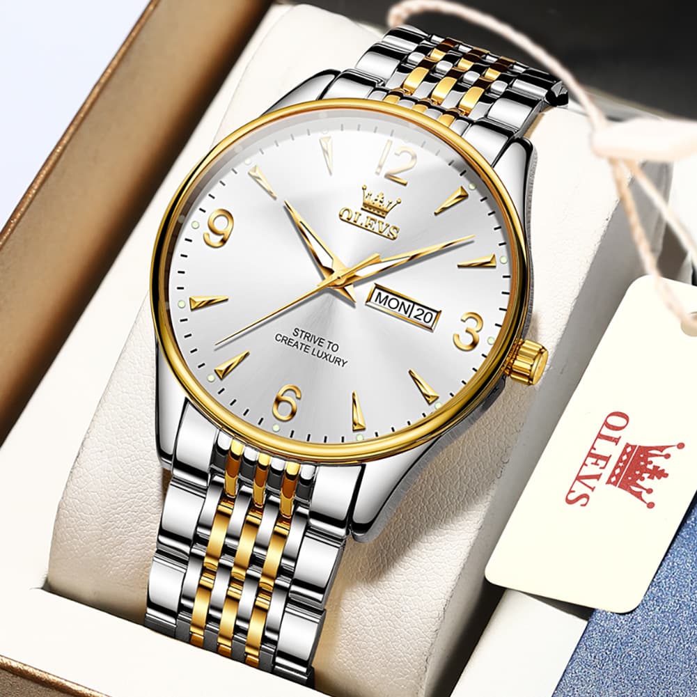 OLEVS 2928 Classic Day Date Mechanical Watch for Men