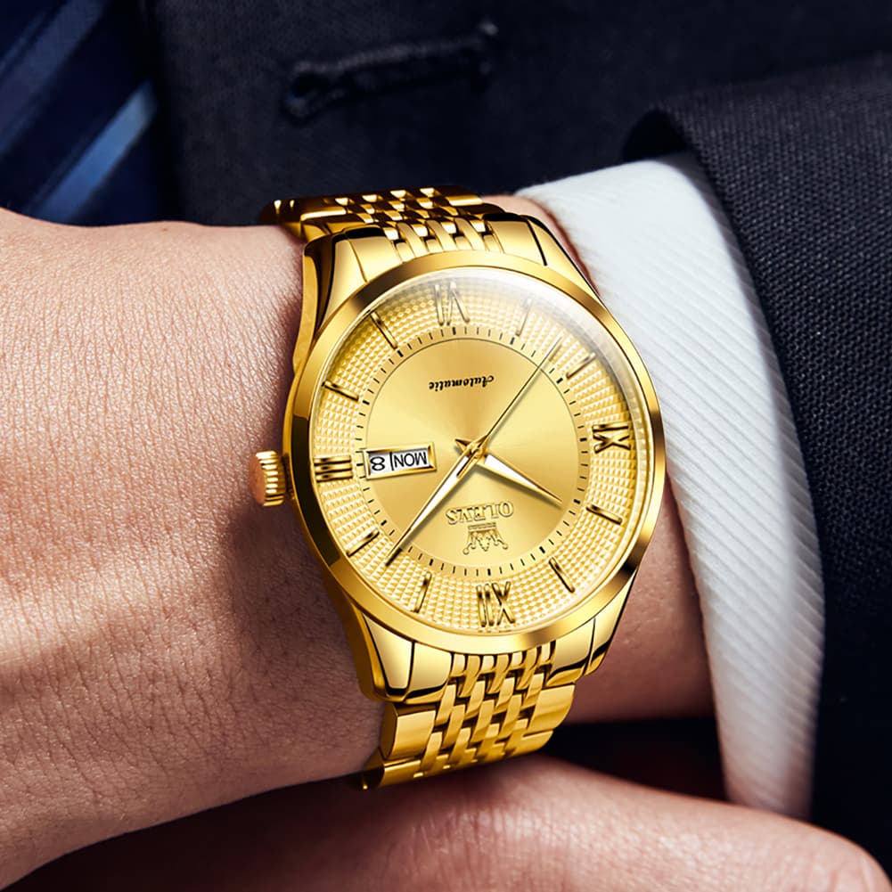 OLEVS 6657 Stainless Steel Automatic Mechanical Watch for Men