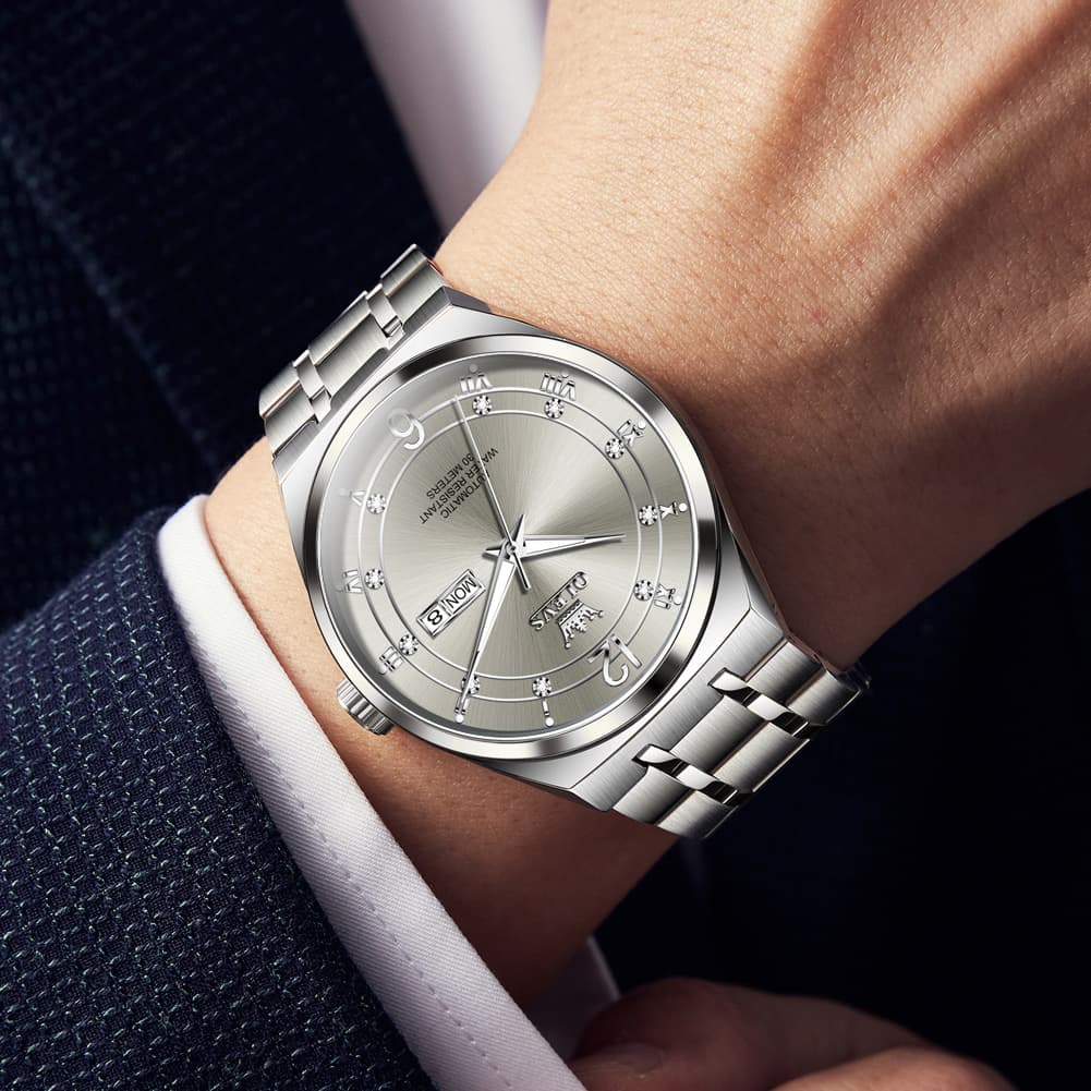 OLEVS 7068 Octagonal Luxury Sport Automatic Watch For Men