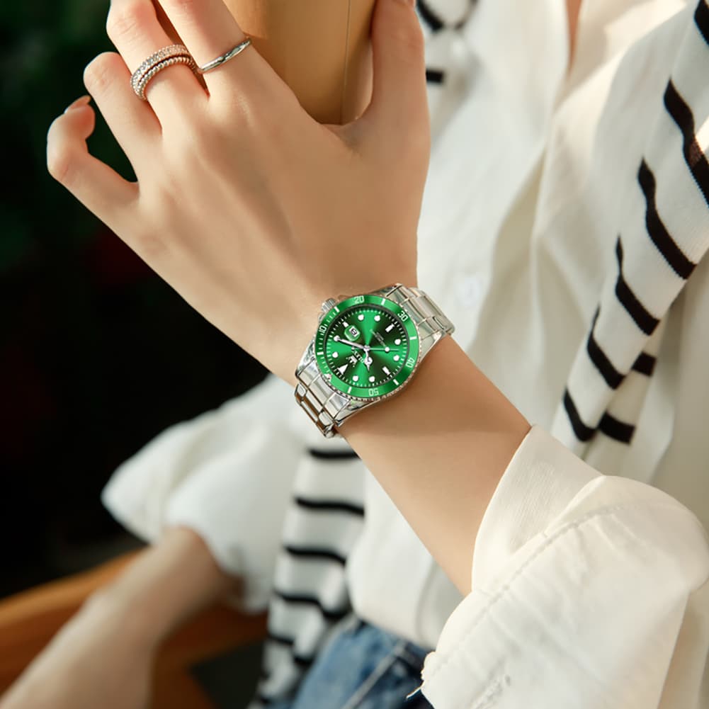 OLEVS 5885 Sporty Chic Luxury Dive Style Watch for Women