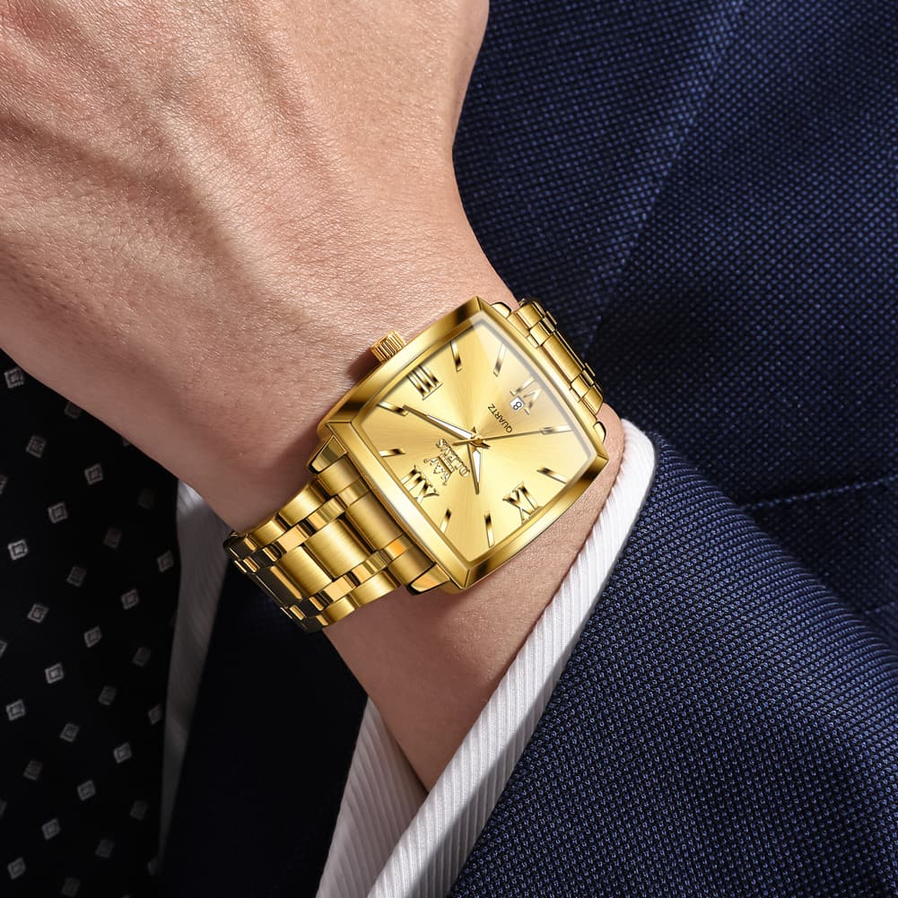 OLEVS 2969 Square Classic Quartz Watch for Men