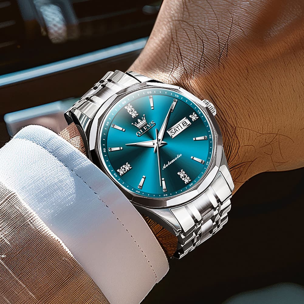 OLEVS 7056 Sapphire Crystal Automatic Watch For Men