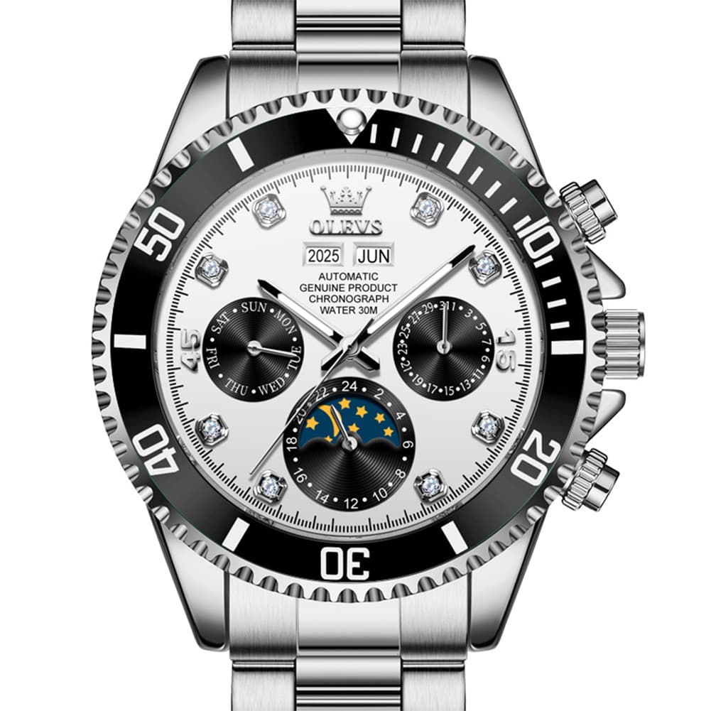 OLEVS 6729 Automatic Moon Phase Mechanical Watch For Men