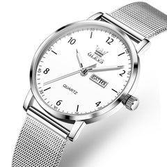 OLEVS 2996N Milanese Steel Minimalist Quartz Watch for Women