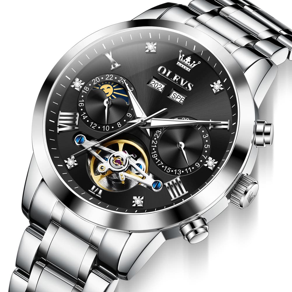 OLEVS 7029 Open Heart Automatic Mechanical Watch For Men