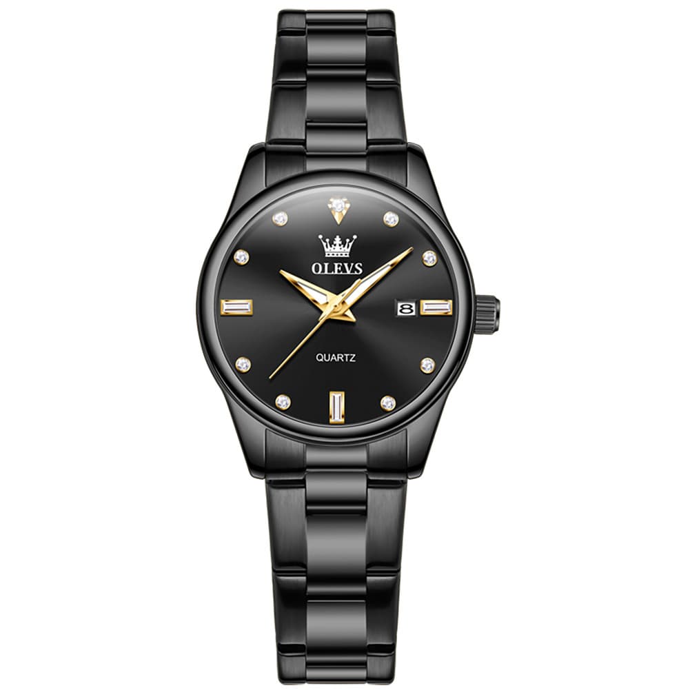 OLEVS 3621NS Minimalist Diamond Quartz Steel Watch for Women