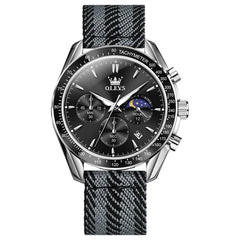 OLEVS 3630 Multifunction Nylon Quartz Watch for Men