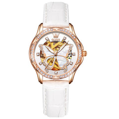 OLEVS 6622 Butterfly Skeleton Mechanical Watch for Women