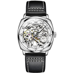 OLEVS 6651 Tonneau Skeleton Mechanical Watch for Men