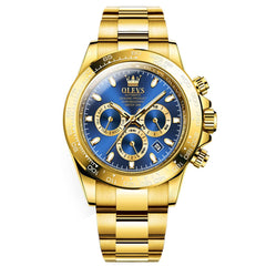 OLEVS 6638 Stainless Steel Chronograph Tachymeter Watch for Men