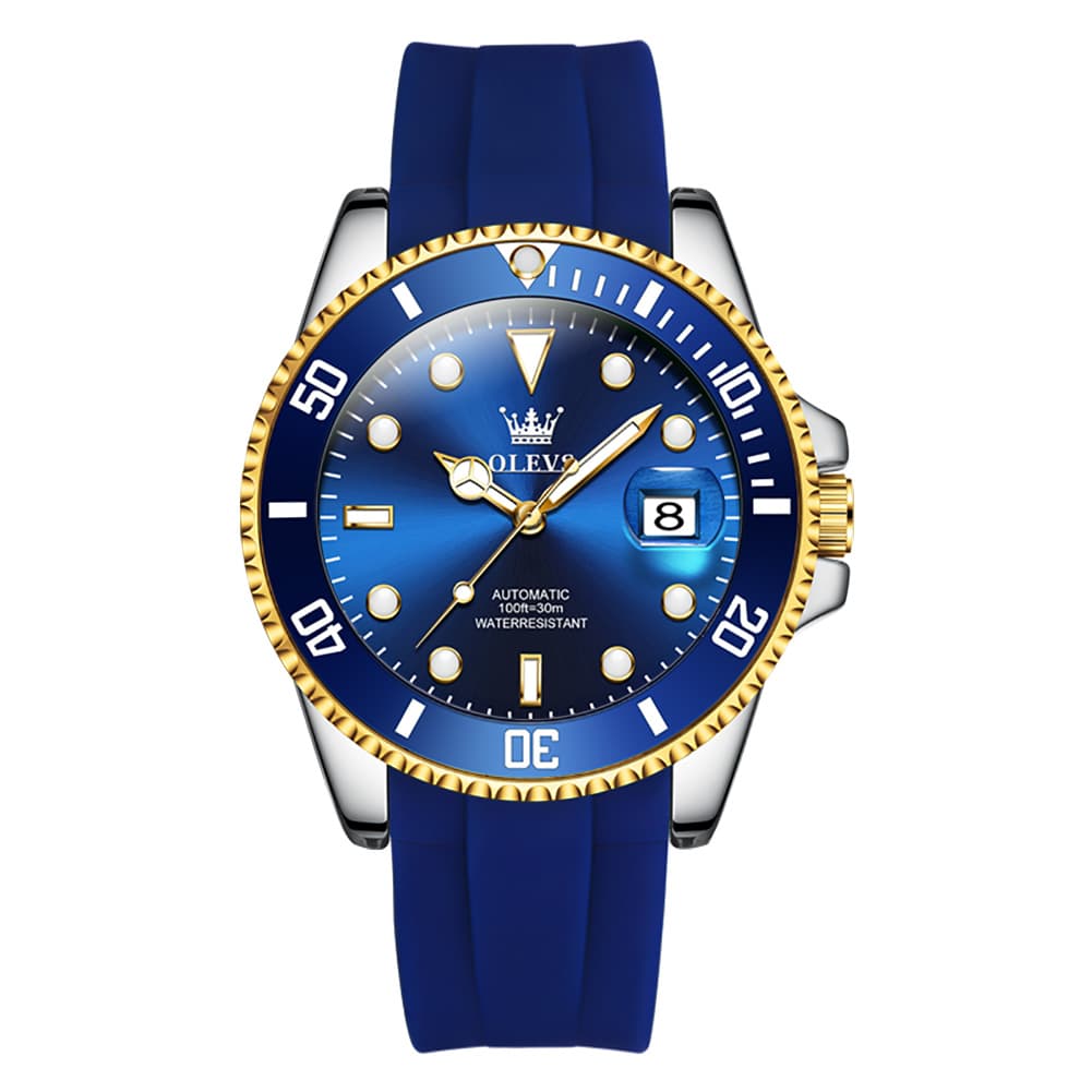 OLEVS 6650 Silicone Automatic Mechanical Dive Watch for Men