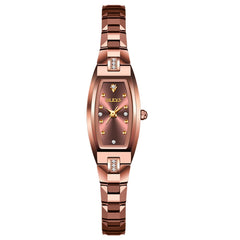 OLEVS 5501 Tonneau Tungsten Steel Quartz Watch for Women