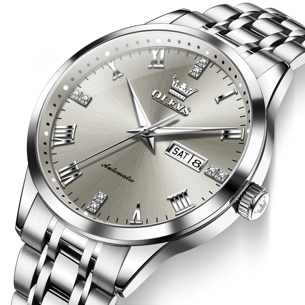 OLEVS 7062 Classic Dual Calendar Automatic Watch For Men
