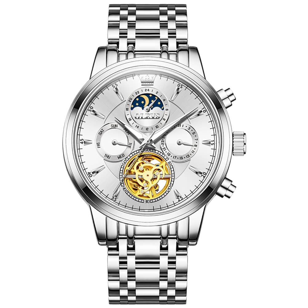 OLEVS 6746 Multi-Function Skeleton Mechanical Watch for Men