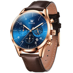 OLEVS 2882 Luxury Moon Phase Chronograph Watch for Men