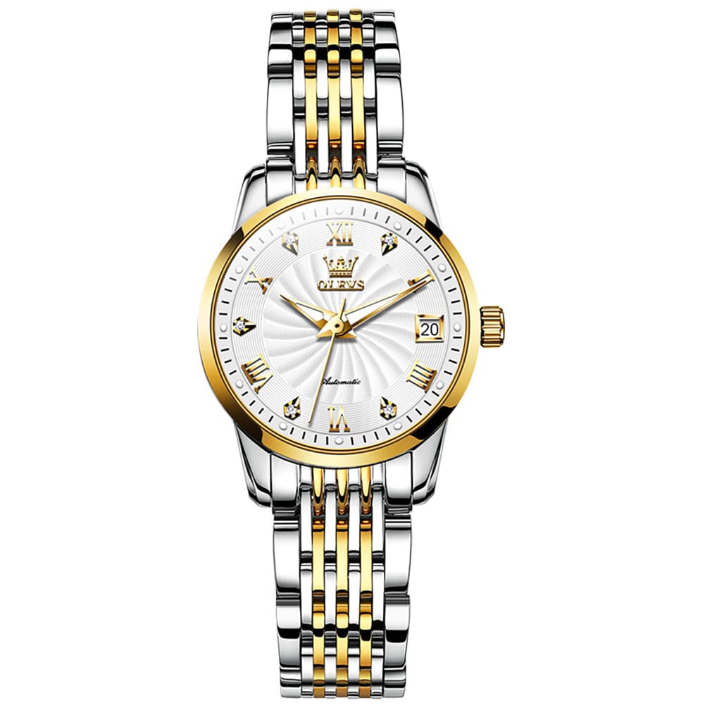 OLEVS 6630 Petite Sunburst Mechanical Watch for Women