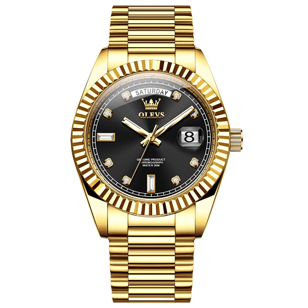 OLEVS 6736 Fluted Bezel Mechanical Watch for Men