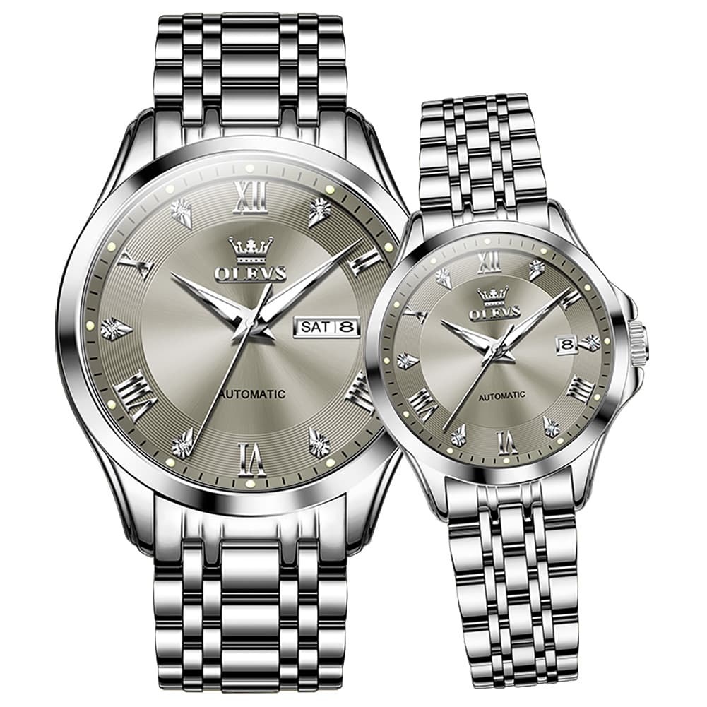 OLEVS 6702 Diamond Automatic Mechanical Watch For Couples