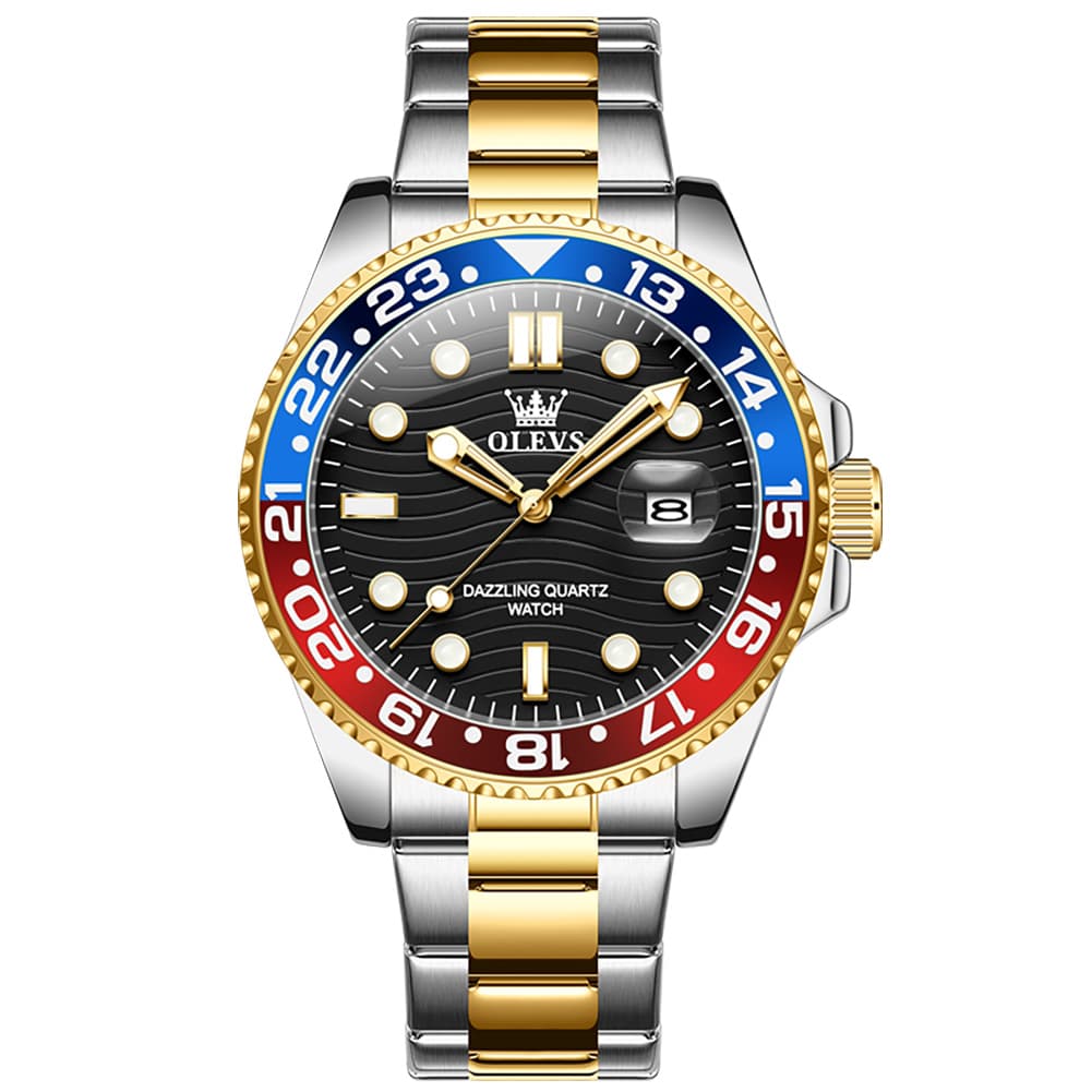 OLEVS 3610 Dive Style Steel Quartz Watch for Men