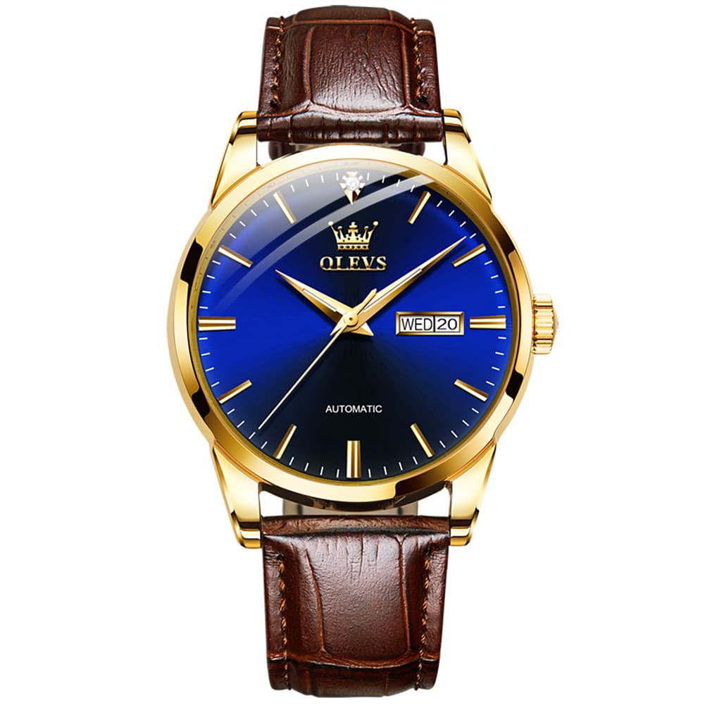 OLEVS 6629 Minimalist Day Date Mechanical Watch for Men
