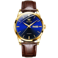 OLEVS 6629 Minimalist Day Date Mechanical Watch for Men