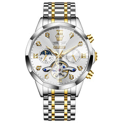 OLEVS 6621 3D Faceted Mirror Mechanical Watch for Men