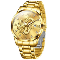 OLEVS 3619 3D Dragon Quartz Watch for Men