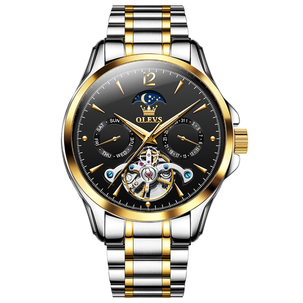 OLEVS 6663 Automatic Mechanical Moon Phase Watch for Men