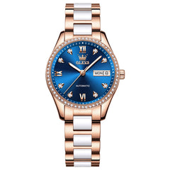 OLEVS 6637 Ceramic Automatic Mechanical Watch for Women