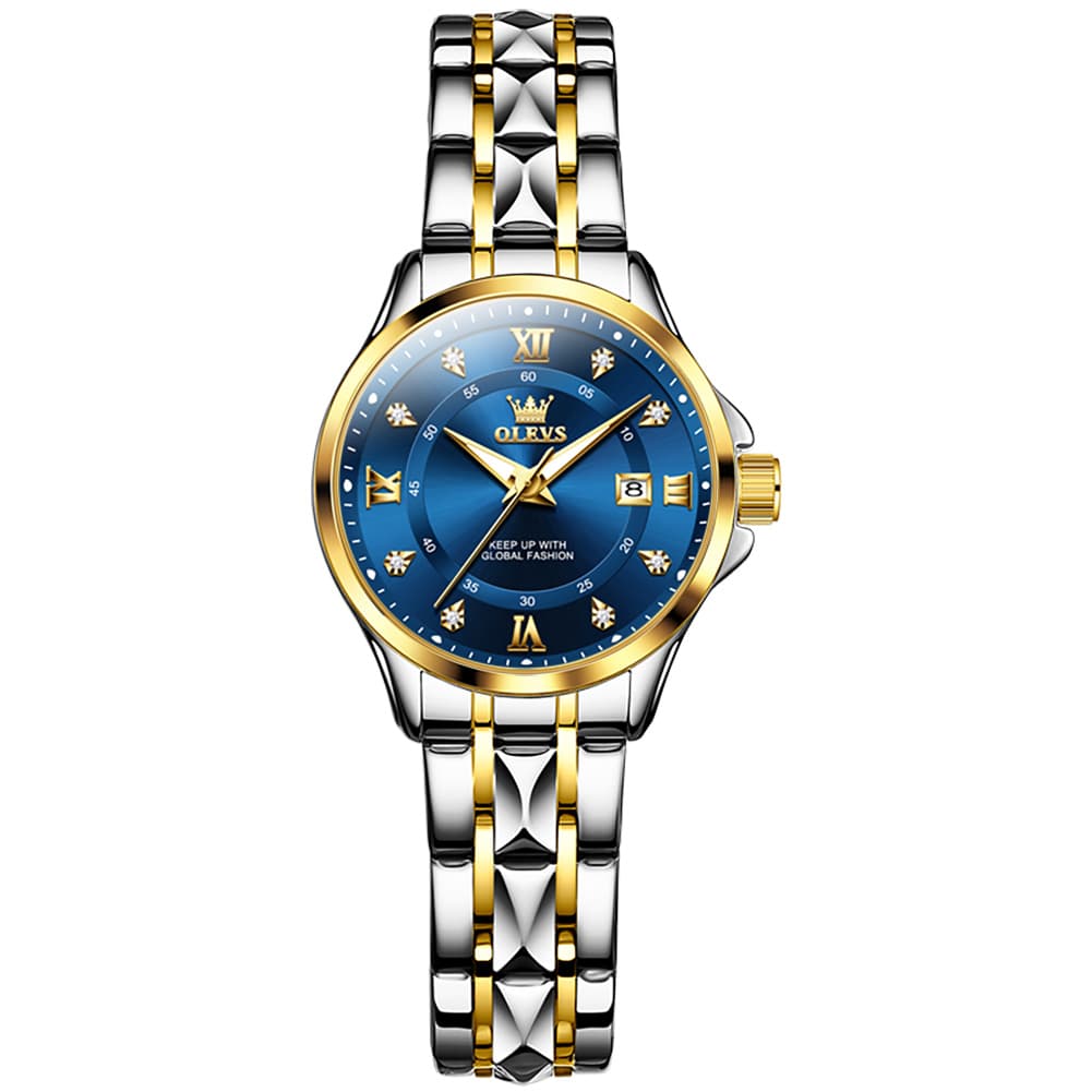 OLEVS 2906 Diamond Day Date Couples Watch Set Men Women