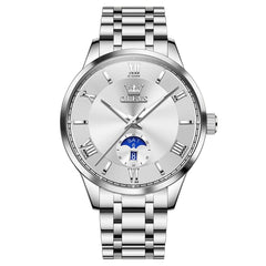 OLEVS 3638 Moon Phase Quartz Steel Watch for Men